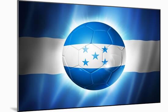 Soccer Football Ball with Honduras Flag-daboost-Mounted Art Print