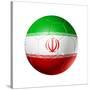 Soccer Football Ball with Iran Flag-daboost-Stretched Canvas