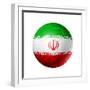 Soccer Football Ball with Iran Flag-daboost-Framed Premium Giclee Print