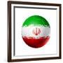 Soccer Football Ball with Iran Flag-daboost-Framed Premium Giclee Print