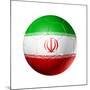 Soccer Football Ball with Iran Flag-daboost-Mounted Premium Giclee Print