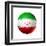 Soccer Football Ball with Iran Flag-daboost-Framed Art Print