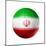 Soccer Football Ball with Iran Flag-daboost-Mounted Art Print