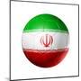 Soccer Football Ball with Iran Flag-daboost-Mounted Art Print