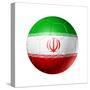 Soccer Football Ball with Iran Flag-daboost-Stretched Canvas