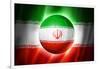 Soccer Football Ball with Iran Flag-daboost-Framed Art Print