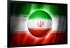 Soccer Football Ball with Iran Flag-daboost-Framed Art Print