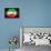 Soccer Football Ball with Iran Flag-daboost-Framed Stretched Canvas displayed on a wall