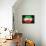 Soccer Football Ball with Iran Flag-daboost-Framed Stretched Canvas displayed on a wall