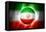 Soccer Football Ball with Iran Flag-daboost-Framed Stretched Canvas