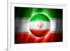 Soccer Football Ball with Iran Flag-daboost-Framed Art Print