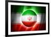 Soccer Football Ball with Iran Flag-daboost-Framed Art Print