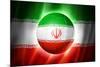 Soccer Football Ball with Iran Flag-daboost-Mounted Art Print