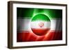 Soccer Football Ball with Iran Flag-daboost-Framed Art Print