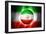 Soccer Football Ball with Iran Flag-daboost-Framed Art Print