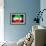 Soccer Football Ball with Iran Flag-daboost-Framed Art Print displayed on a wall