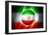 Soccer Football Ball with Iran Flag-daboost-Framed Art Print