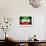 Soccer Football Ball with Iran Flag-daboost-Framed Art Print displayed on a wall