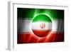 Soccer Football Ball with Iran Flag-daboost-Framed Art Print