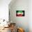 Soccer Football Ball with Iran Flag-daboost-Mounted Art Print displayed on a wall