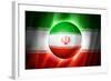 Soccer Football Ball with Iran Flag-daboost-Framed Art Print