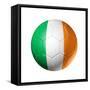 Soccer Football Ball With Ireland Flag-daboost-Framed Stretched Canvas