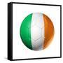 Soccer Football Ball With Ireland Flag-daboost-Framed Stretched Canvas