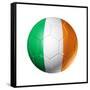 Soccer Football Ball With Ireland Flag-daboost-Framed Stretched Canvas