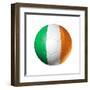 Soccer Football Ball With Ireland Flag-daboost-Framed Art Print