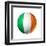 Soccer Football Ball With Ireland Flag-daboost-Framed Art Print