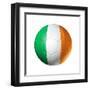 Soccer Football Ball With Ireland Flag-daboost-Framed Art Print