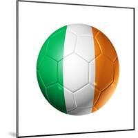 Soccer Football Ball With Ireland Flag-daboost-Mounted Art Print