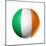 Soccer Football Ball With Ireland Flag-daboost-Mounted Art Print