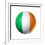 Soccer Football Ball With Ireland Flag-daboost-Framed Art Print