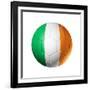 Soccer Football Ball With Ireland Flag-daboost-Framed Art Print