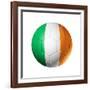 Soccer Football Ball With Ireland Flag-daboost-Framed Art Print