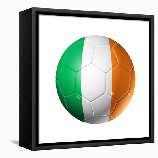 Soccer Football Ball With Ireland Flag-daboost-Framed Stretched Canvas