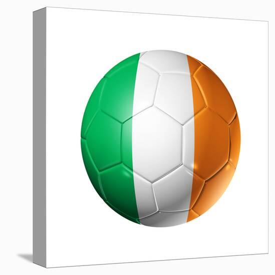 Soccer Football Ball With Ireland Flag-daboost-Stretched Canvas