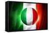 Soccer Football Ball with Italia Flag-daboost-Framed Stretched Canvas