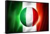 Soccer Football Ball with Italia Flag-daboost-Framed Stretched Canvas