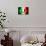 Soccer Football Ball with Italia Flag-daboost-Art Print displayed on a wall