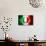 Soccer Football Ball with Italia Flag-daboost-Art Print displayed on a wall