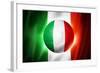 Soccer Football Ball with Italia Flag-daboost-Framed Art Print