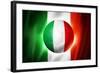 Soccer Football Ball with Italia Flag-daboost-Framed Art Print