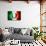 Soccer Football Ball with Italia Flag-daboost-Art Print displayed on a wall