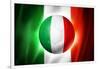 Soccer Football Ball with Italia Flag-daboost-Framed Art Print