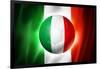 Soccer Football Ball with Italia Flag-daboost-Framed Art Print