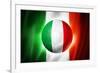 Soccer Football Ball with Italia Flag-daboost-Framed Art Print