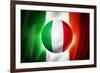 Soccer Football Ball with Italia Flag-daboost-Framed Art Print