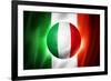 Soccer Football Ball with Italia Flag-daboost-Framed Art Print